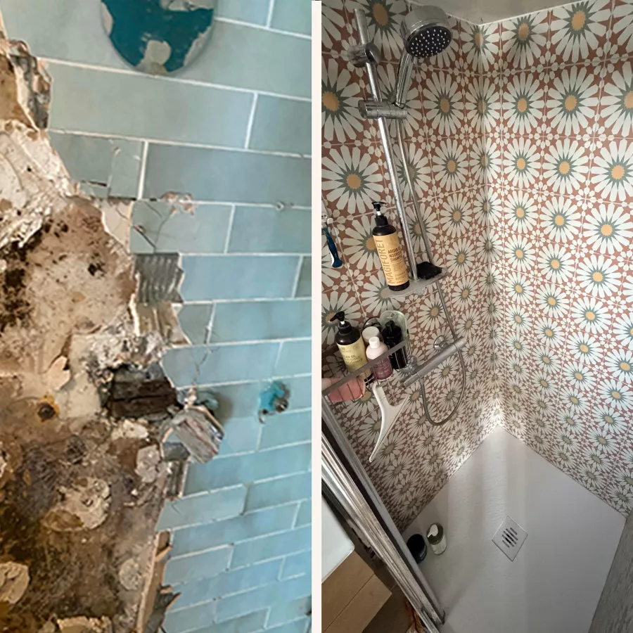 Réalisation : Sauvetage urgent d'une douche